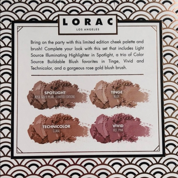 NIB LORAC Cue the Confetti Blush and Highlighter Palette with Brush - Picture 4 of 4
